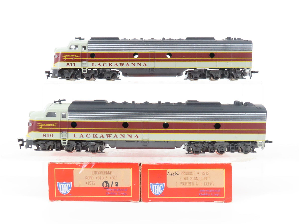 HO Scale IHC 1972 DL&amp;W Lackawanna EMD E8A/A Diesel Locomotive Set #811/810