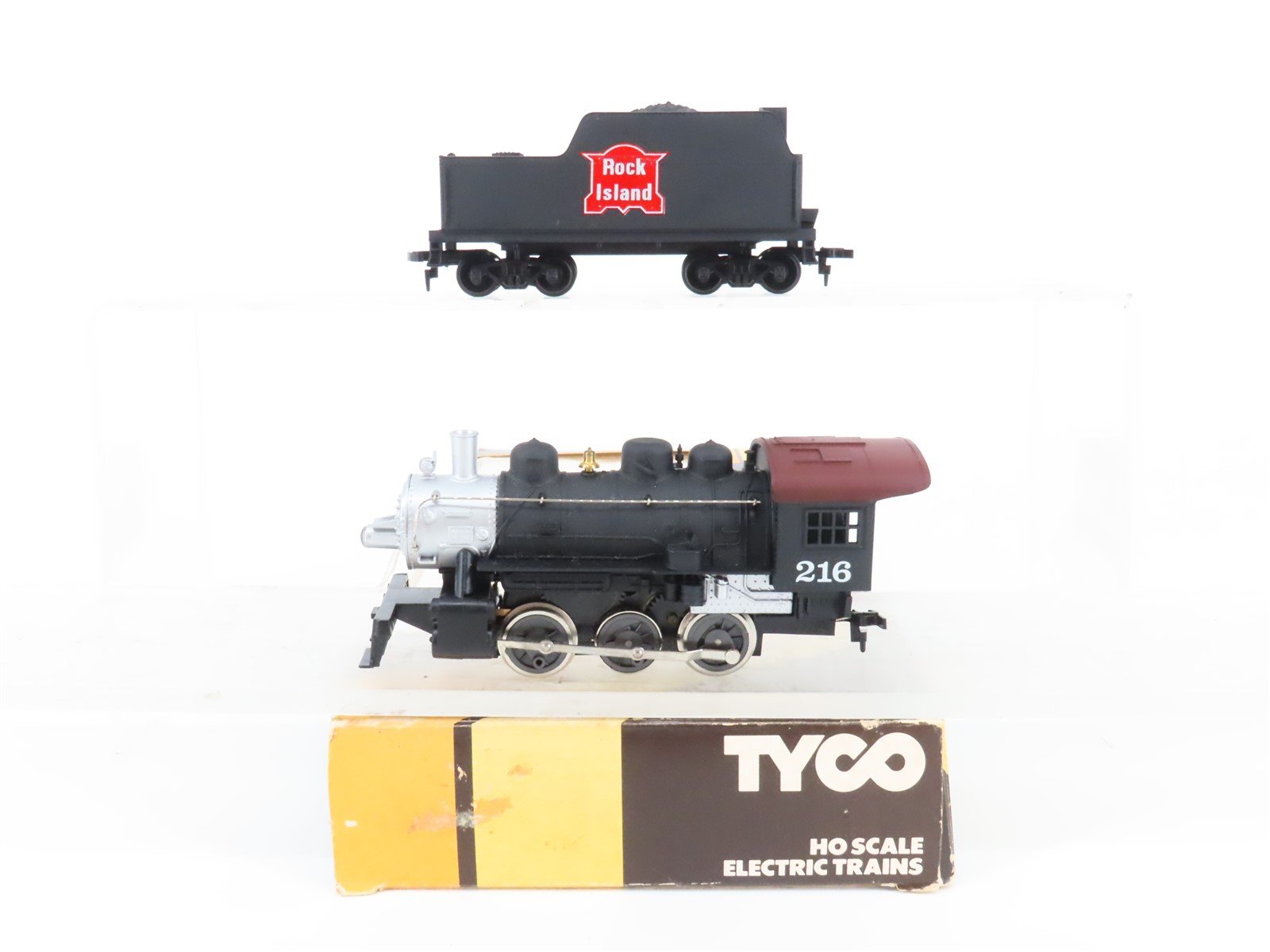 HO Scale TYCO RI Rock Island 0-6-0 Steam Locomotive #216