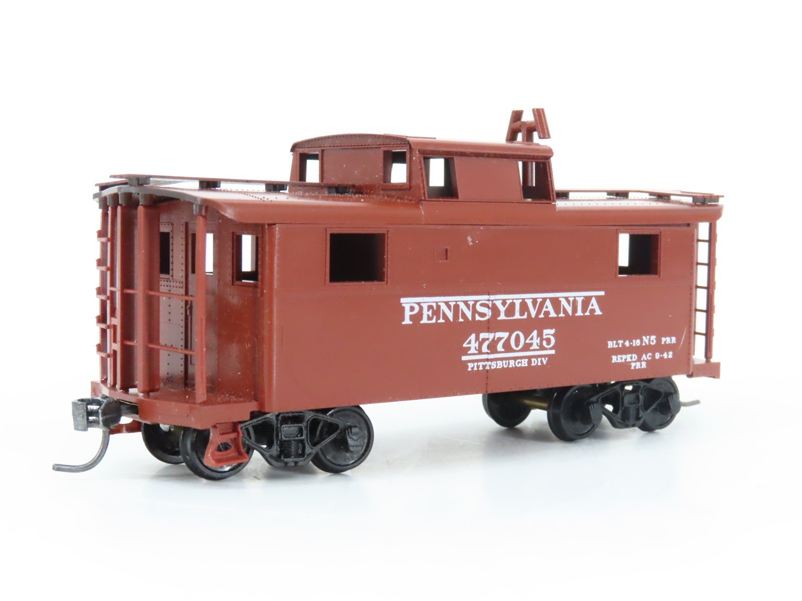 HO Scale Bowser PRR Pennsylvania N5 Center Cupola Steel Caboose #477045