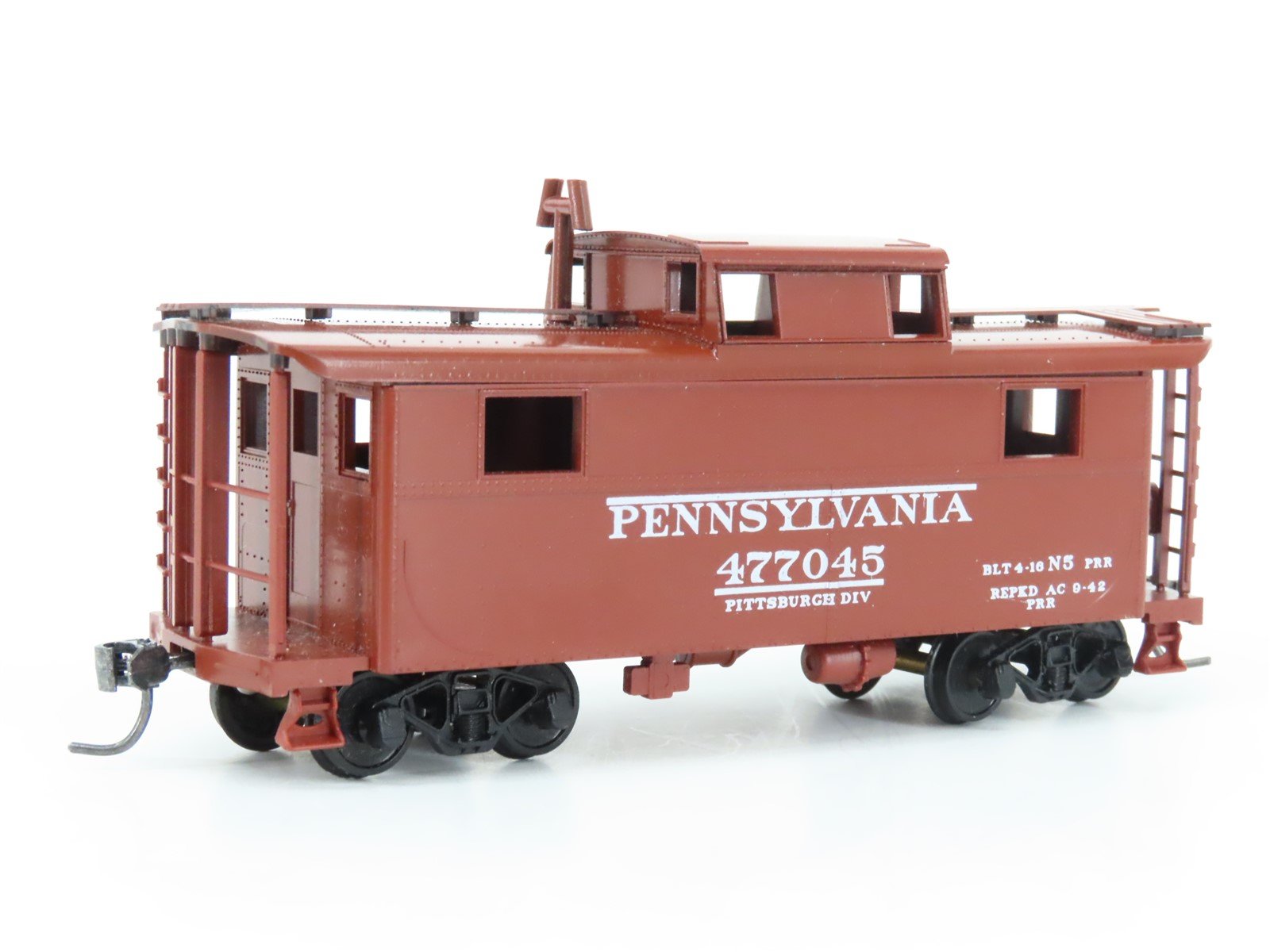 HO Scale Bowser PRR Pennsylvania N5 Center Cupola Steel Caboose #477045