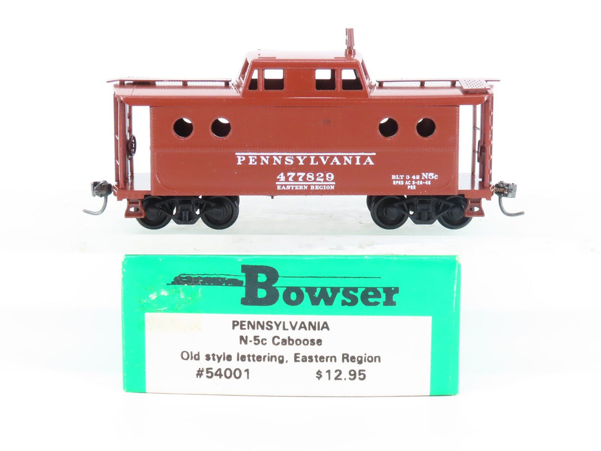 HO Scale Bowser 54001 PRR Pennsylvania N5C Center Cupola Steel Caboose #477829