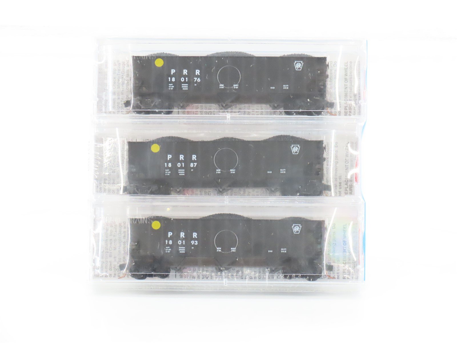 N Scale Micro-Trains MTL 108042 PRR Pennsylvania 3-Bay Open Hopper 3-Pack Sealed