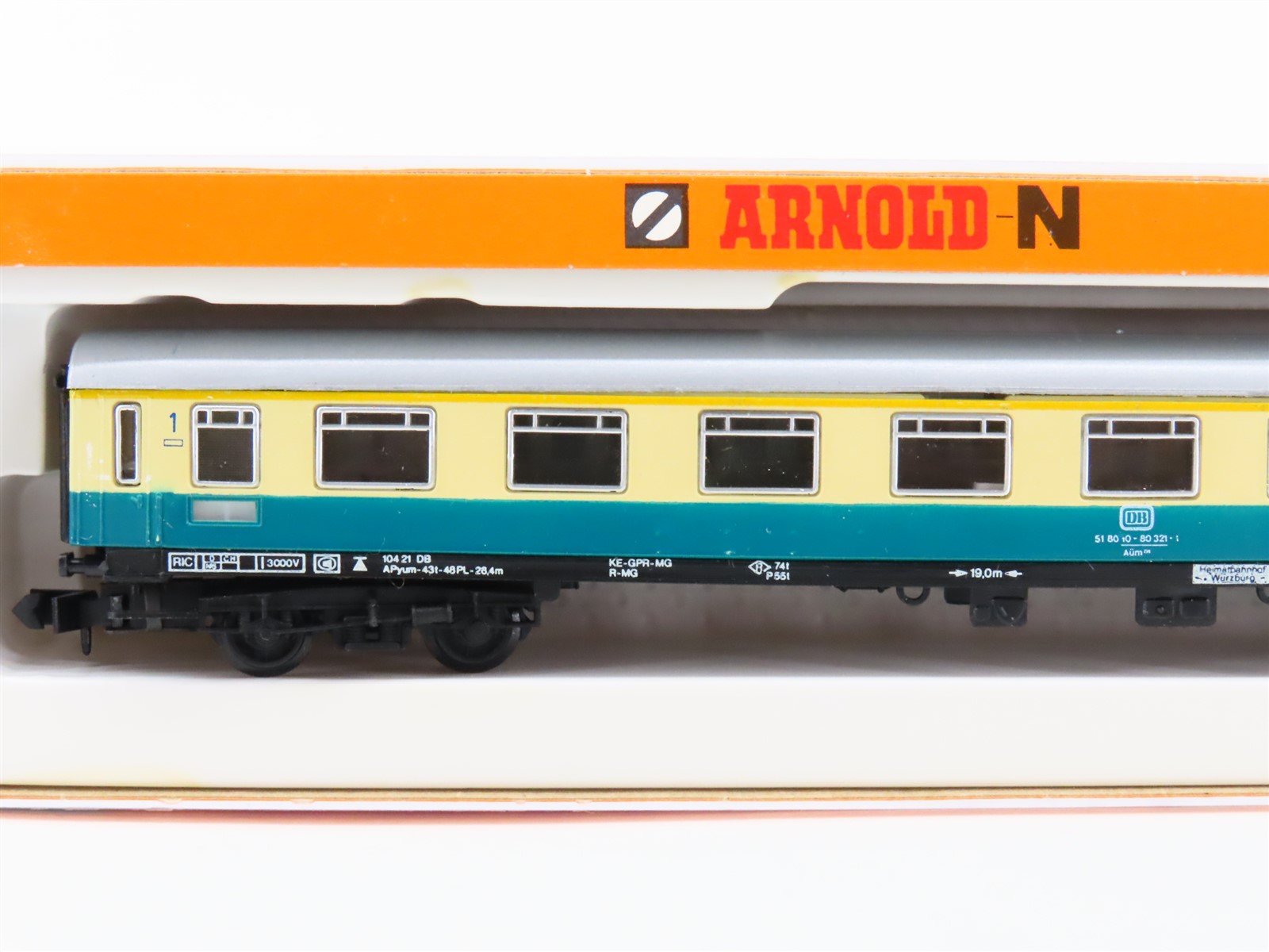 N Arnold 3201 DB Deutsche Bahn 1st Class Corridor Coach Passenger Car #321-1