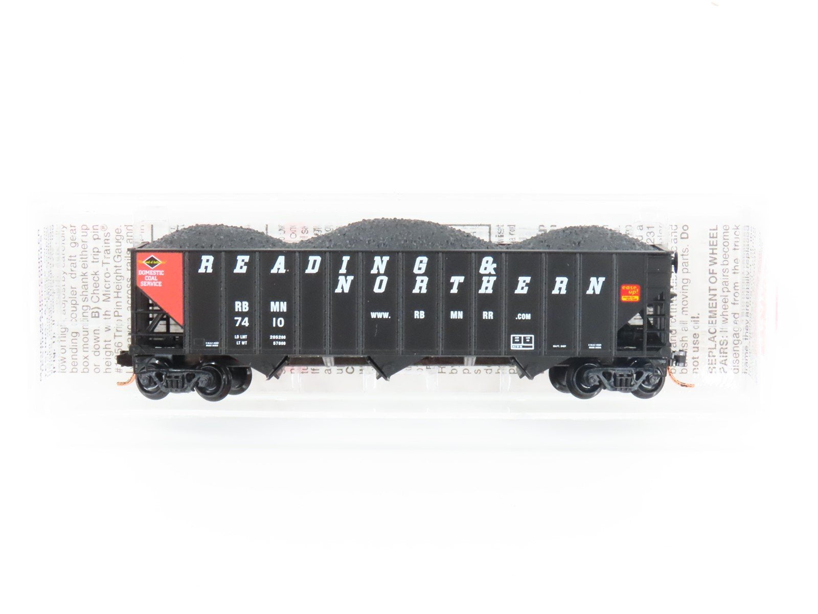 N Scale Micro-Trains MTL 108090 RBMN Reading & Northern 3-Bay Open Hopper #7410