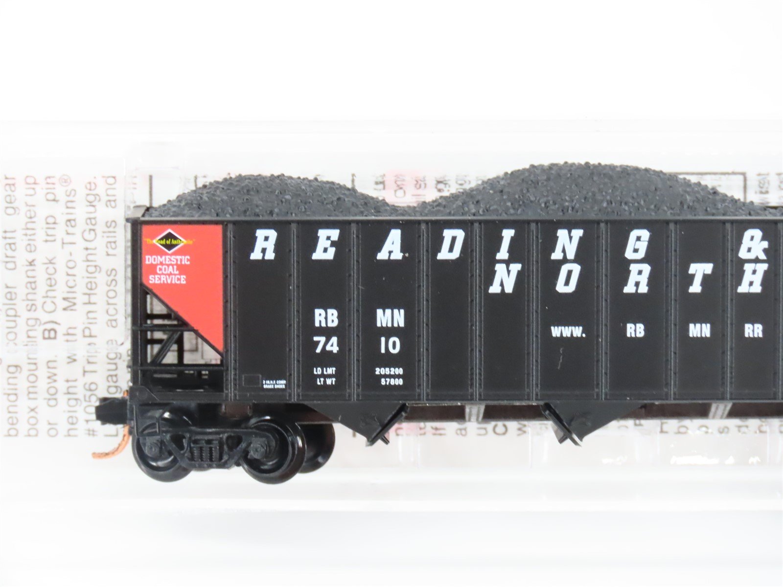 N Scale Micro-Trains MTL 108090 RBMN Reading & Northern 3-Bay Open Hopper #7410