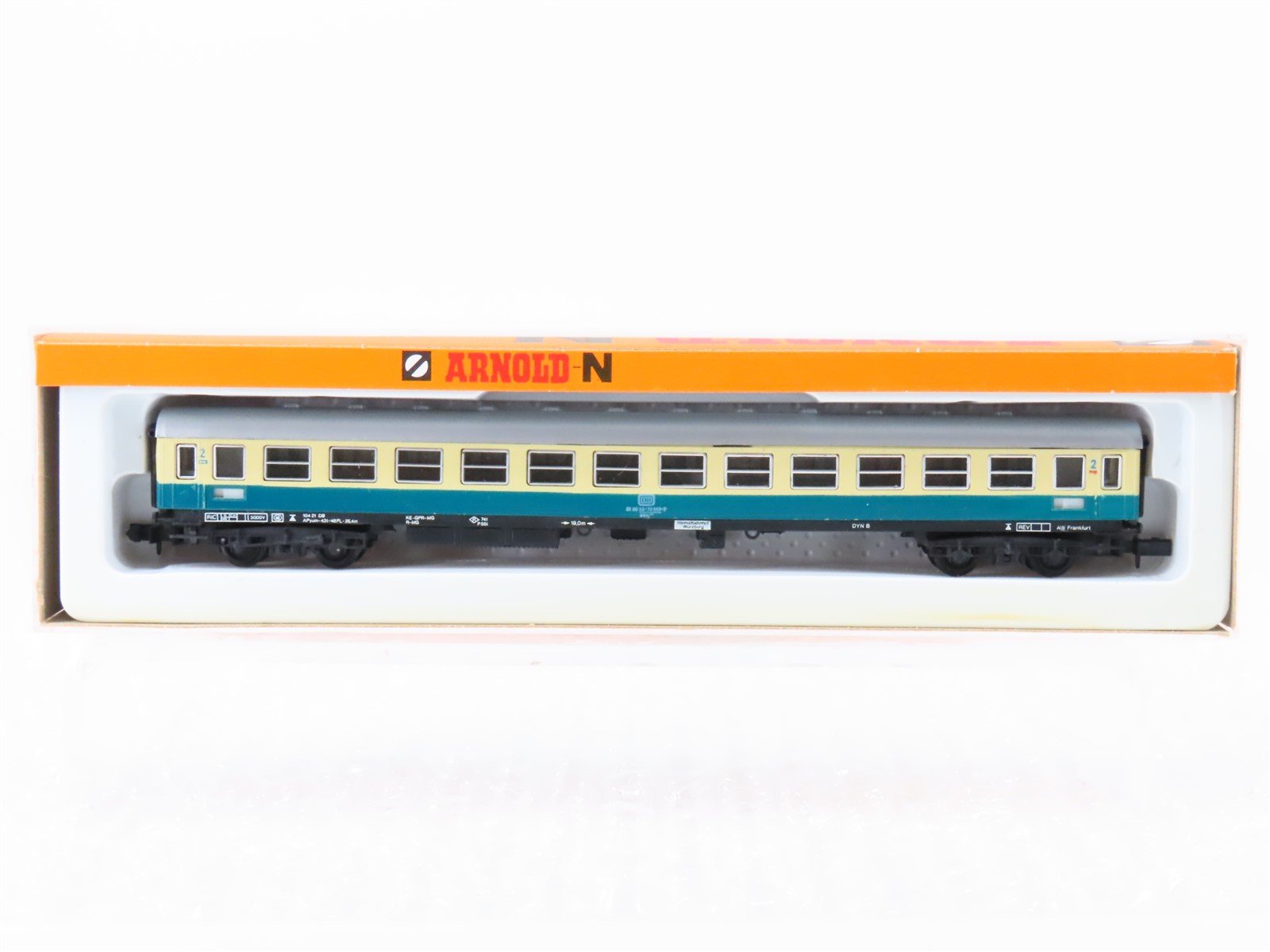 N Arnold 3202 DB Deutsche Bahn 2nd Class Corridor Coach Passenger Car #563-7