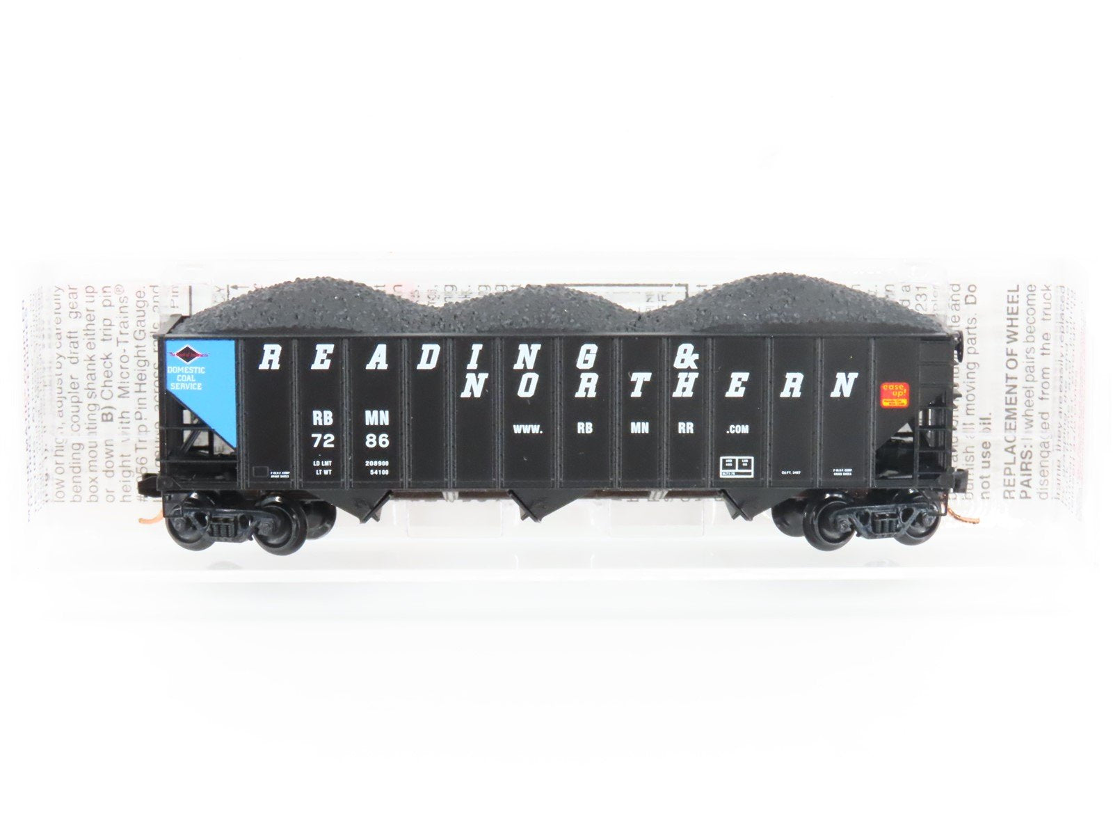 N Scale Micro-Trains MTL 108080 RBMN Reading & Northern 3-Bay Open Hopper #7286