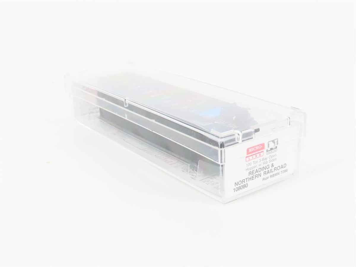 N Scale Micro-Trains MTL 108080 RBMN Reading &amp; Northern 3-Bay Open Hopper #7286