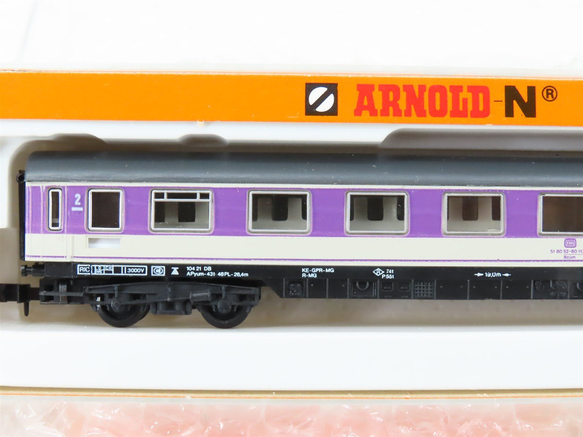 N Scale Arnold 3216 DB Deutsche Bahn 2nd Class Corridor Coach Passenger #113-6