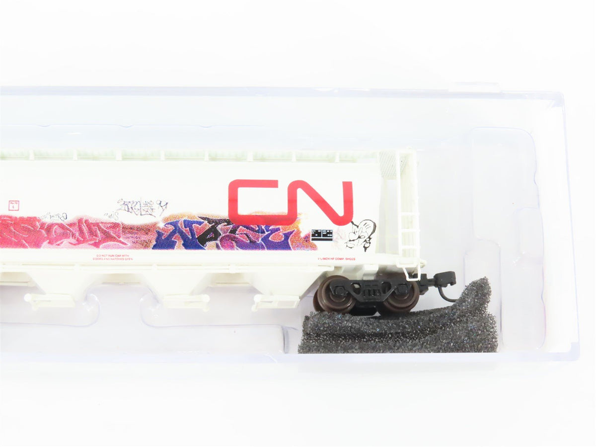 LOT of 2 N InterMountain PWRS CN Canadian National 4-Bay Hoppers w/ Graffiti