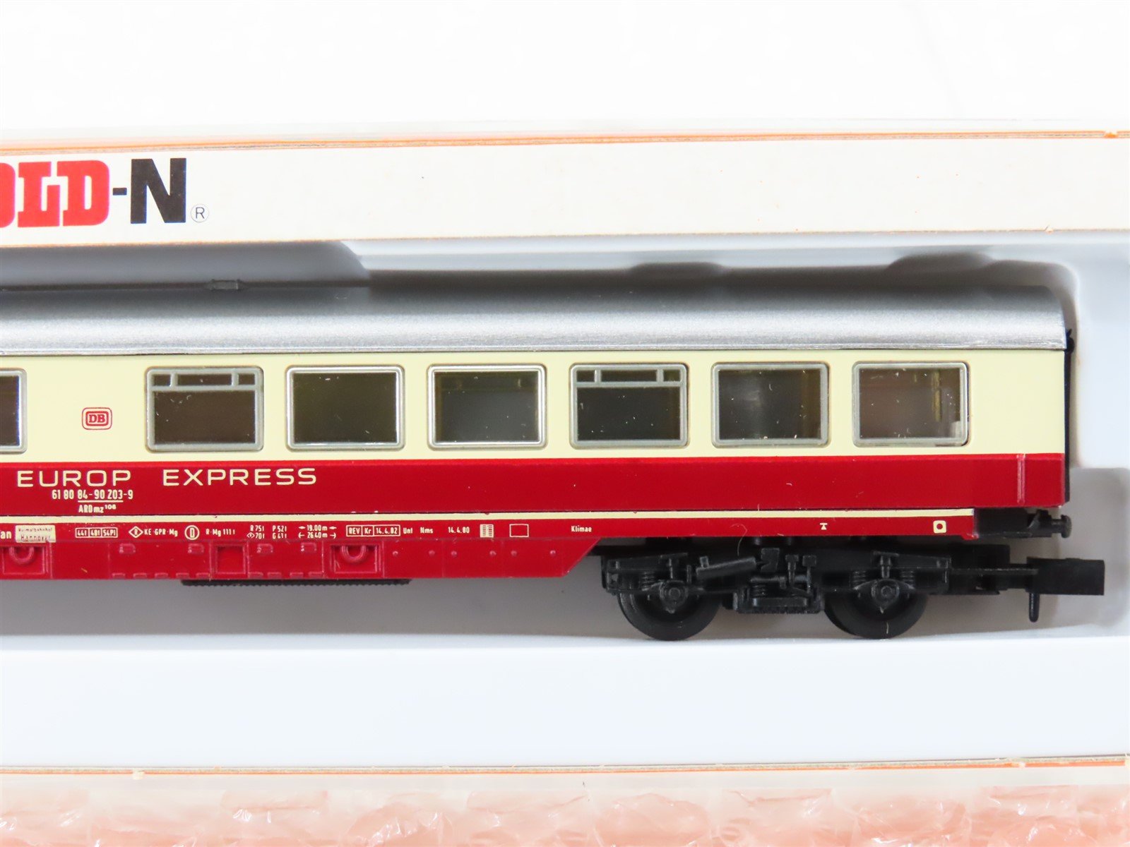 N Scale Arnold 3831 DB-AG TEE Trans-Europe-Express Bar/Lounge Passenger #203-9