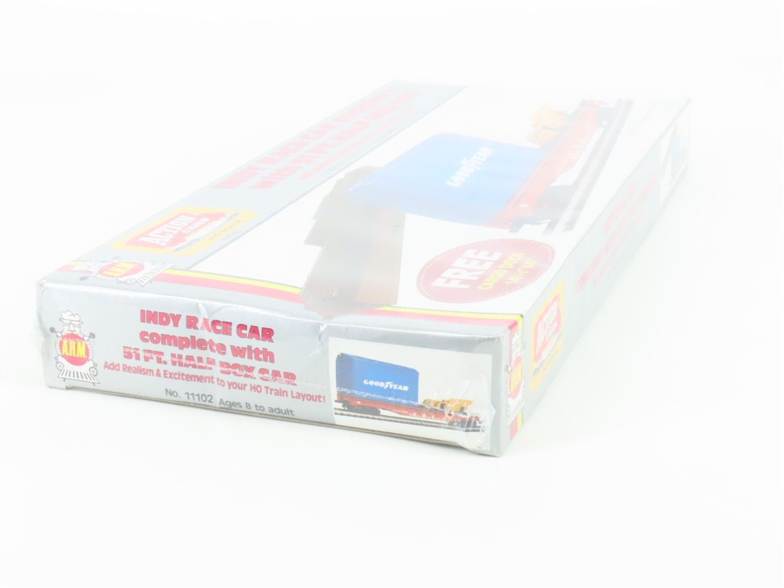 HO Scale AHM 11102 ATSF Santa Fe Flatcar & Half Boxcar #90850 w/Indy Car SEALED