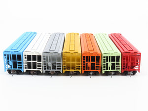LOT of 7 HO Scale Assorted Union Equity/Rich Grain/Acord Grain 3-Bay Hoppers