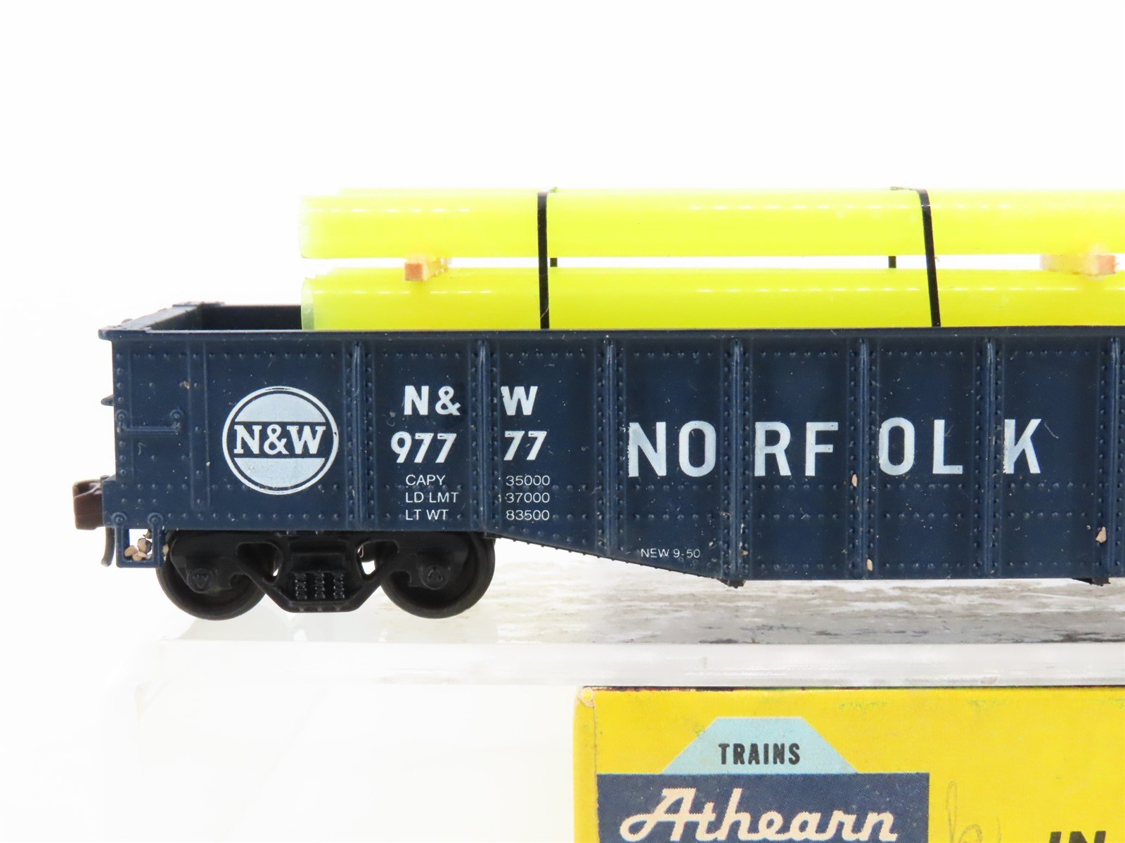 HO Scale Athearn N&W Norfolk & Western Gondola Car #97777 w/Custom Load