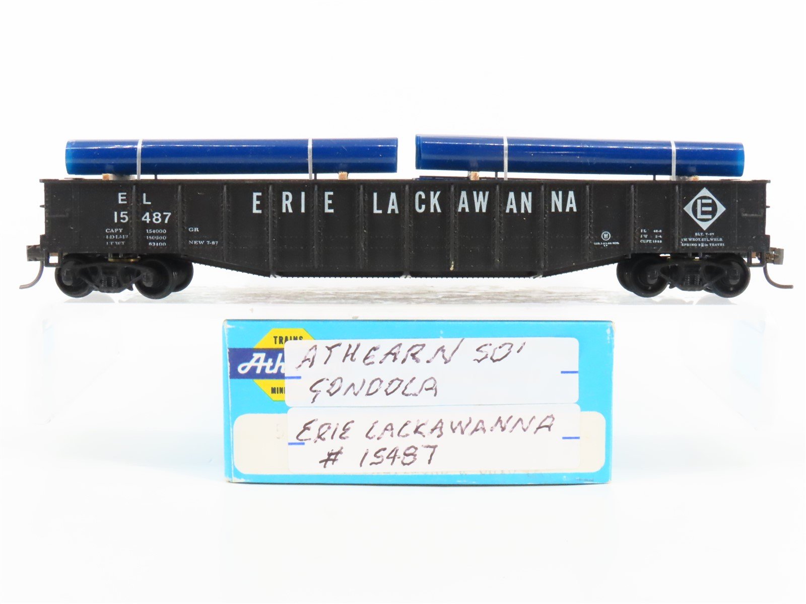 HO Scale Athearn EL Erie Lackawanna Gondola Car #15487 w/Custom Load