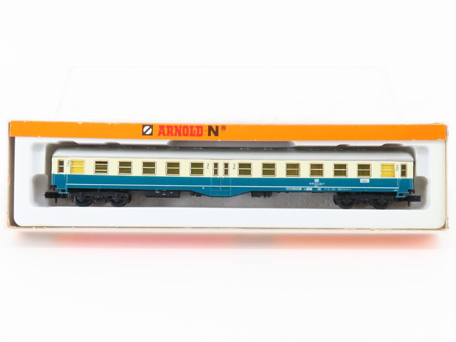 N Scale Arnold 3274 DB Deutsche Bahn 2nd Class Coach Passenger Car #155-6