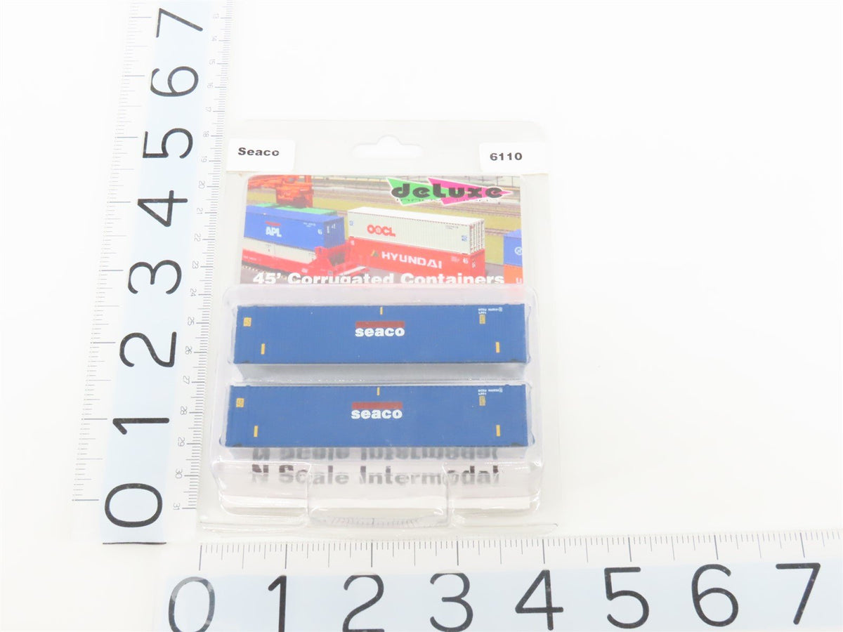 LOT of 10 N Scale Deluxe Innovations &quot;K&quot; Line/Seaco/CMA/Undecorated Containers