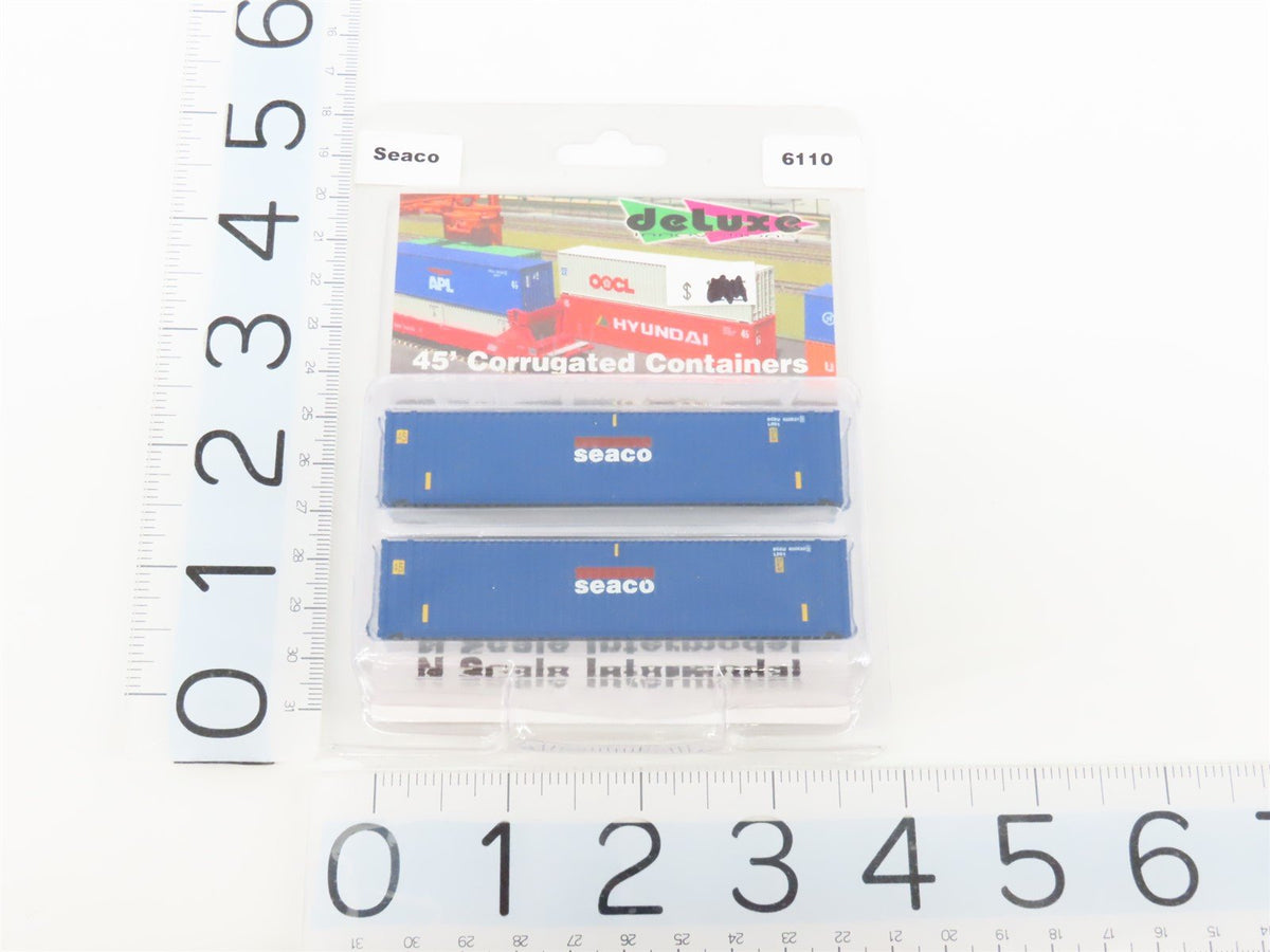LOT of 10 N Scale Deluxe Innovations &quot;K&quot; Line/Seaco/CMA/Undecorated Containers