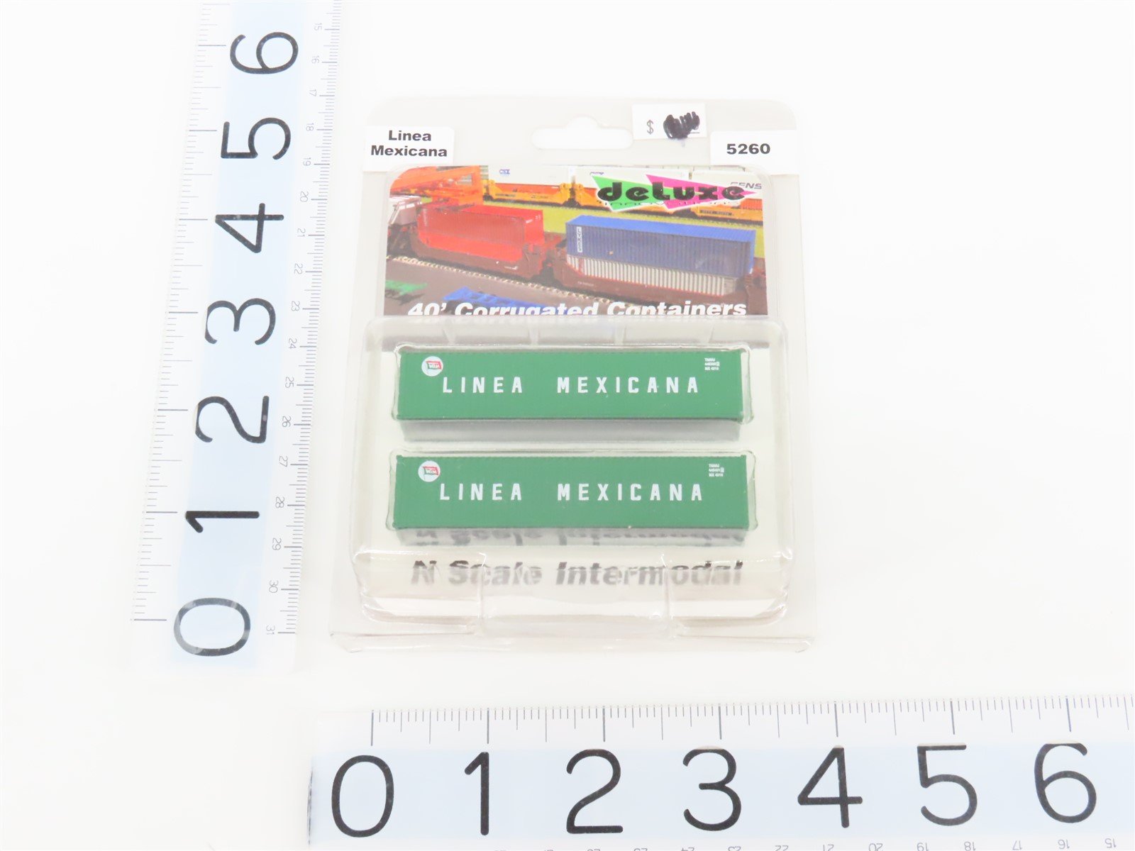 LOT of 6 N Scale Deluxe Innovations Showa/YangMing/Linea Mexicana Containers