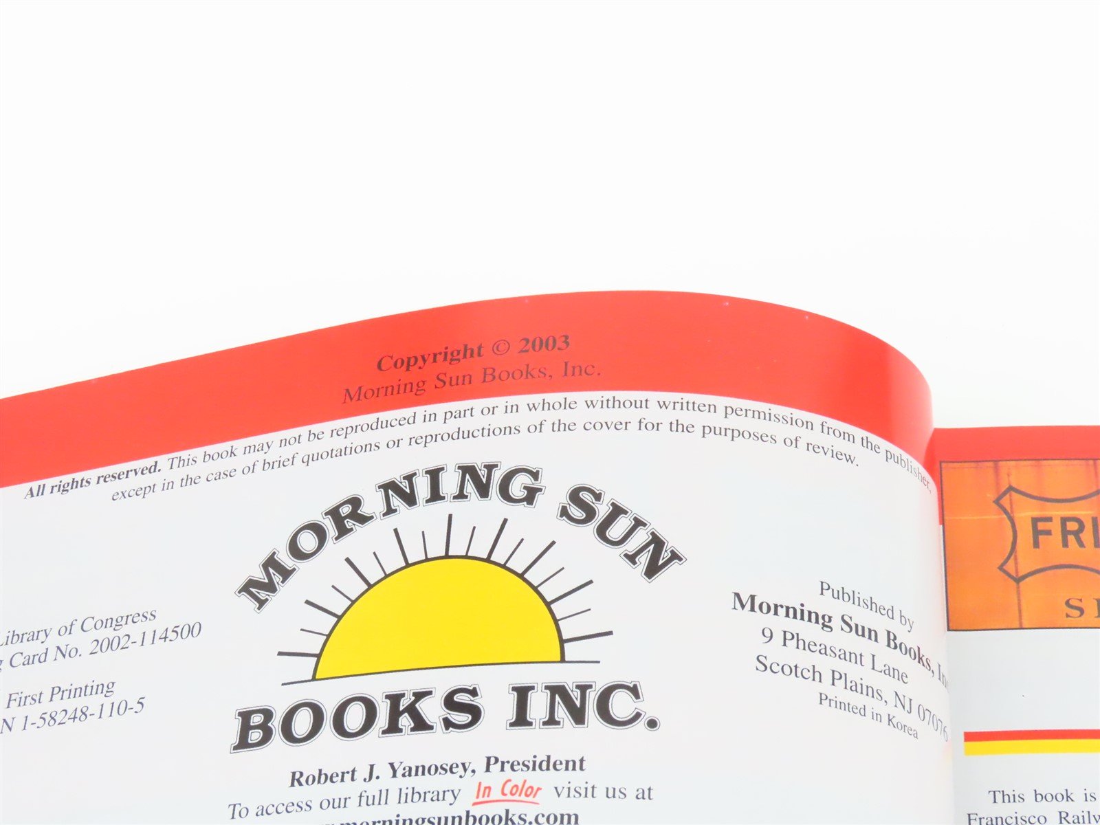 Morning Sun Frisco/Katy Color Guide to Freight Equipment by Molo ©2003 HC Book