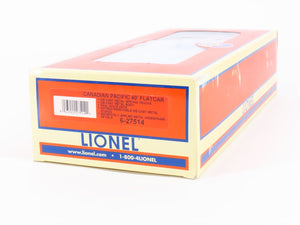 O Gauge 3-Rail Lionel 6-27514 CP Canadian Pacific 40' Flat Car #307401