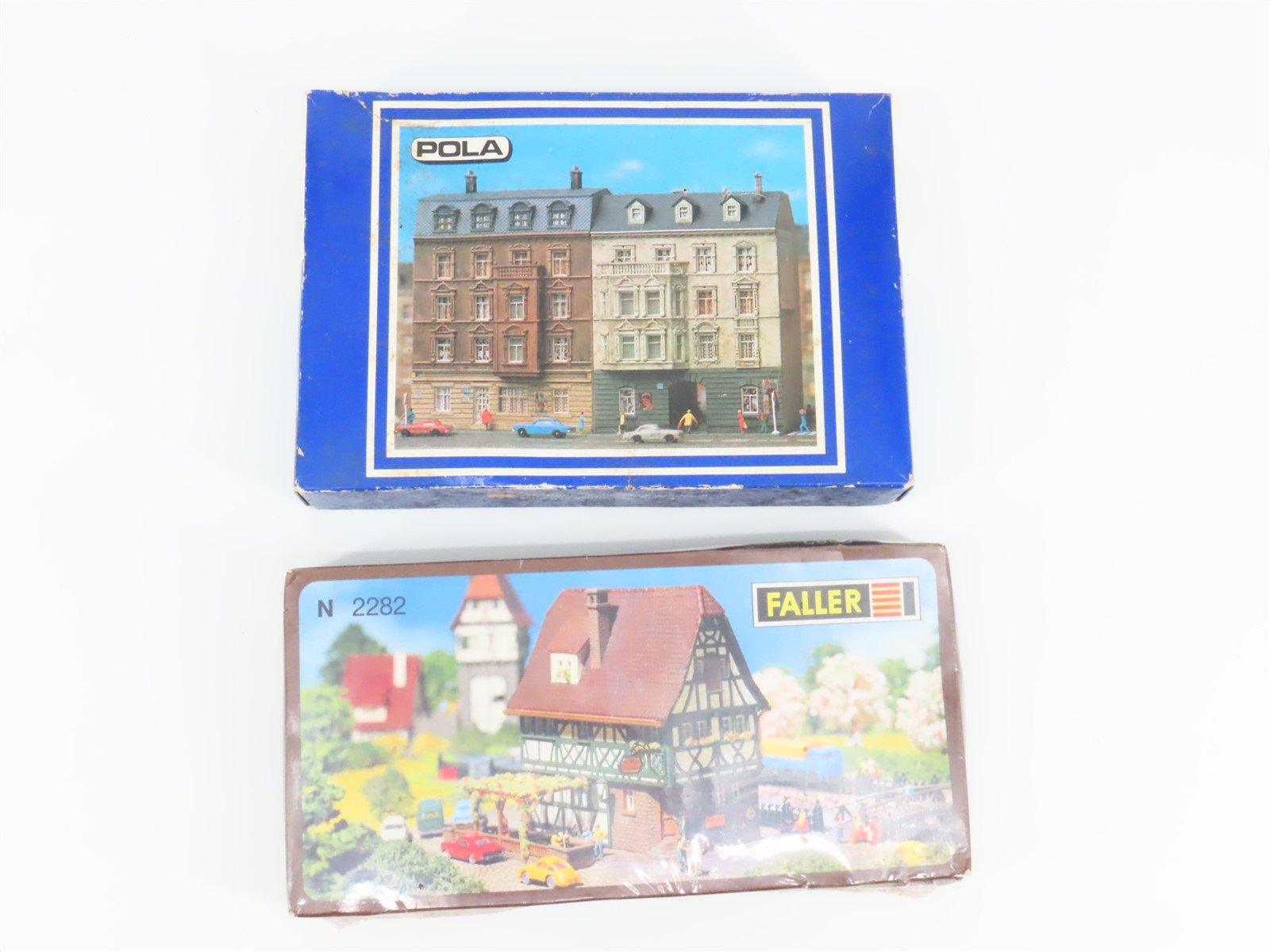 LOT of 2 N 1/160 Scale POLA 345 Row Houses, FALLER 2282 Restaurant Kits