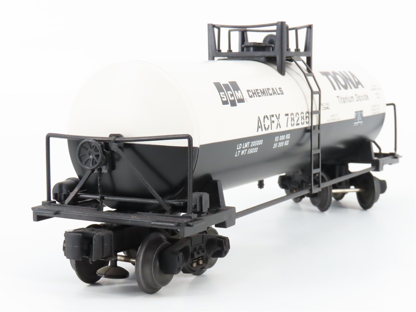 O Gauge 3-Rail Lionel 6-17906 ACFX SCM Chemicals TiONA Unibody Tank Car #6-17906