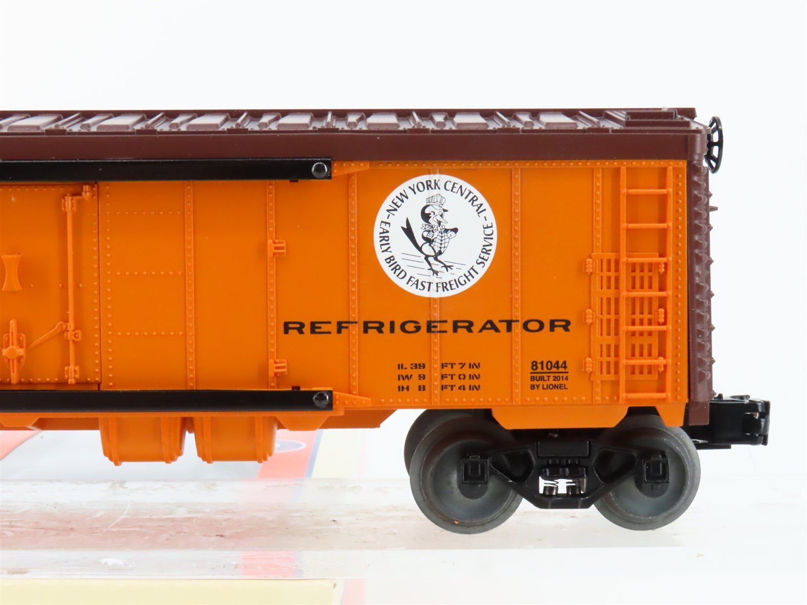 O Gauge 3-Rail Lionel 6-81044 NYRX NYC Early Bird Steel-Side Mech Reefer #2577