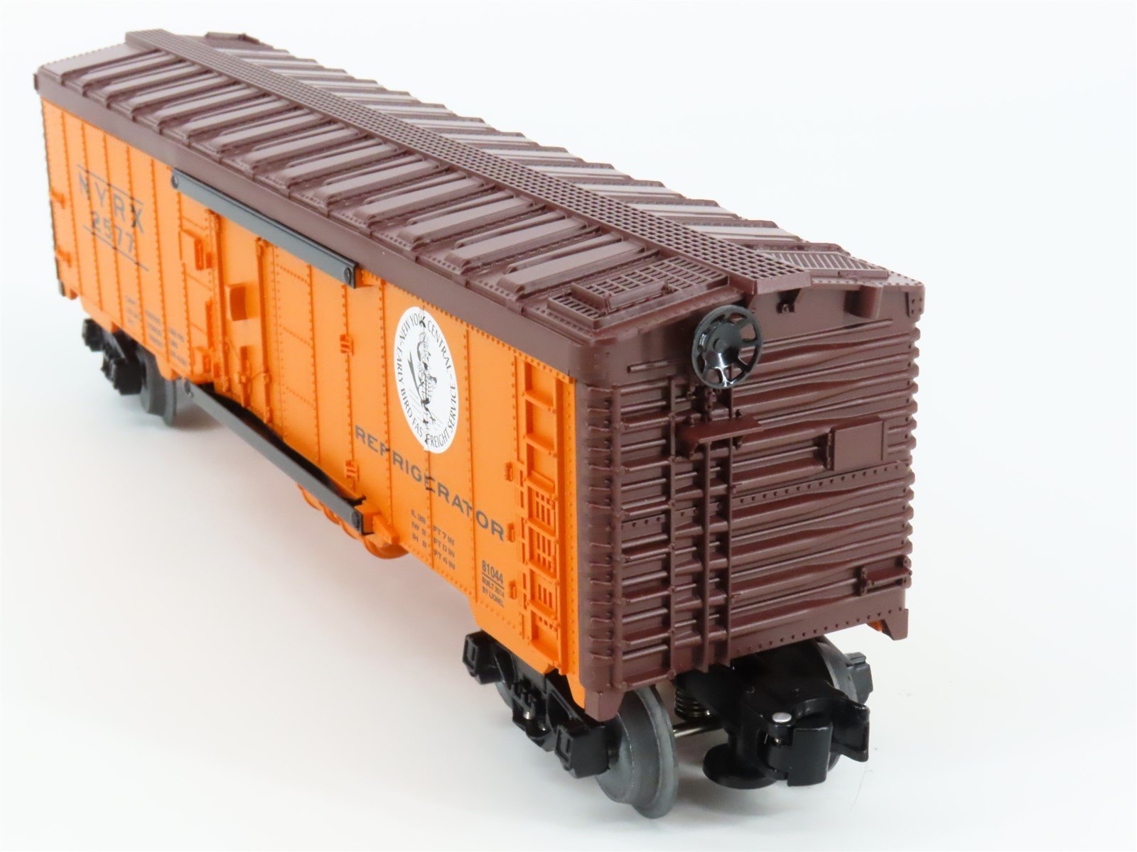 O Gauge 3-Rail Lionel 6-81044 NYRX NYC Early Bird Steel-Side Mech Reefer #2577