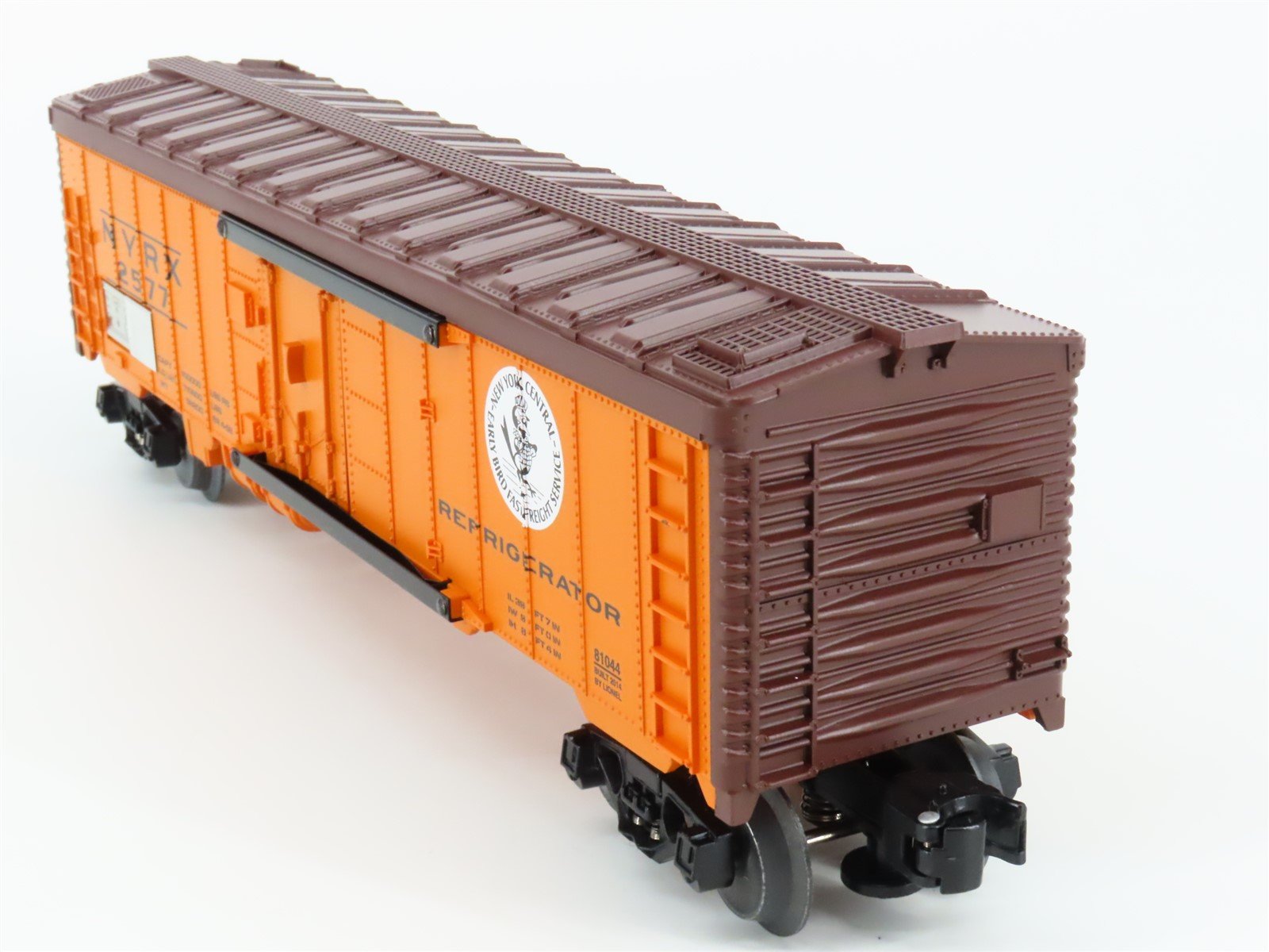 O Gauge 3-Rail Lionel 6-81044 NYRX NYC Early Bird Steel-Side Mech Reefer #2577