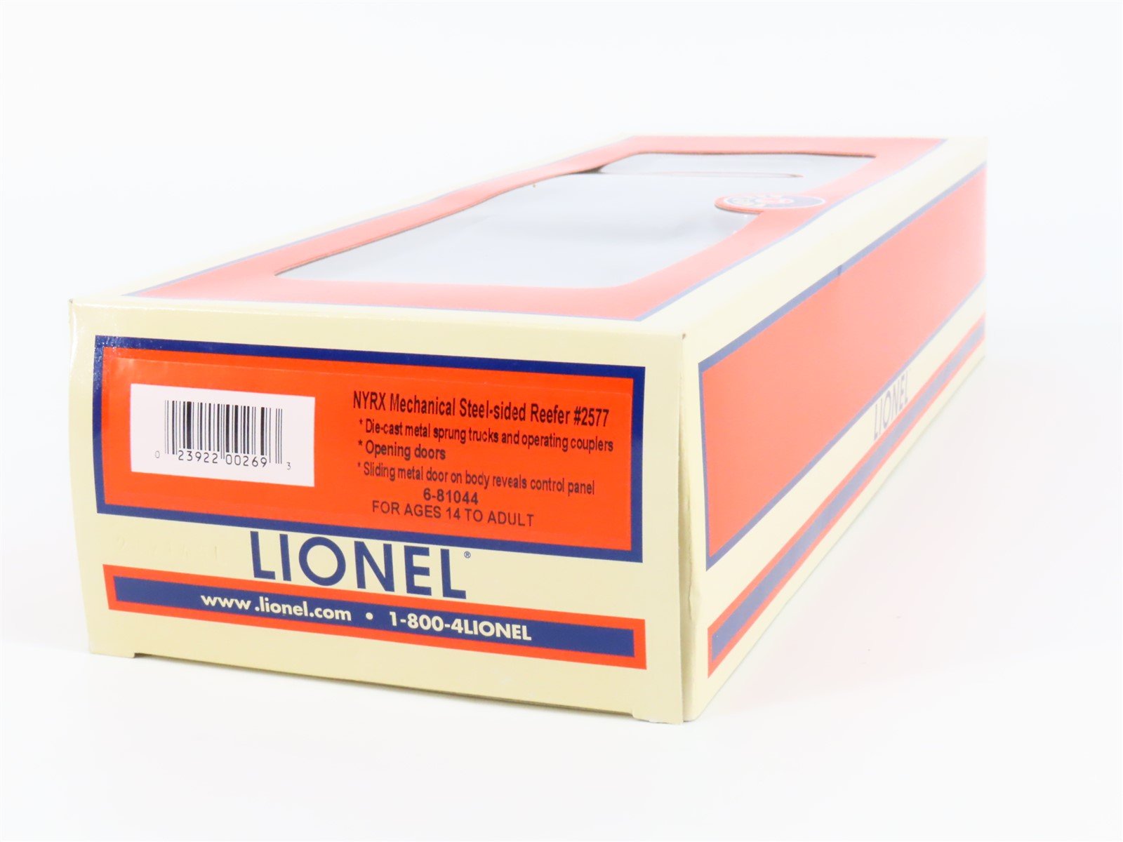 O Gauge 3-Rail Lionel 6-81044 NYRX NYC Early Bird Steel-Side Mech Reefer #2577