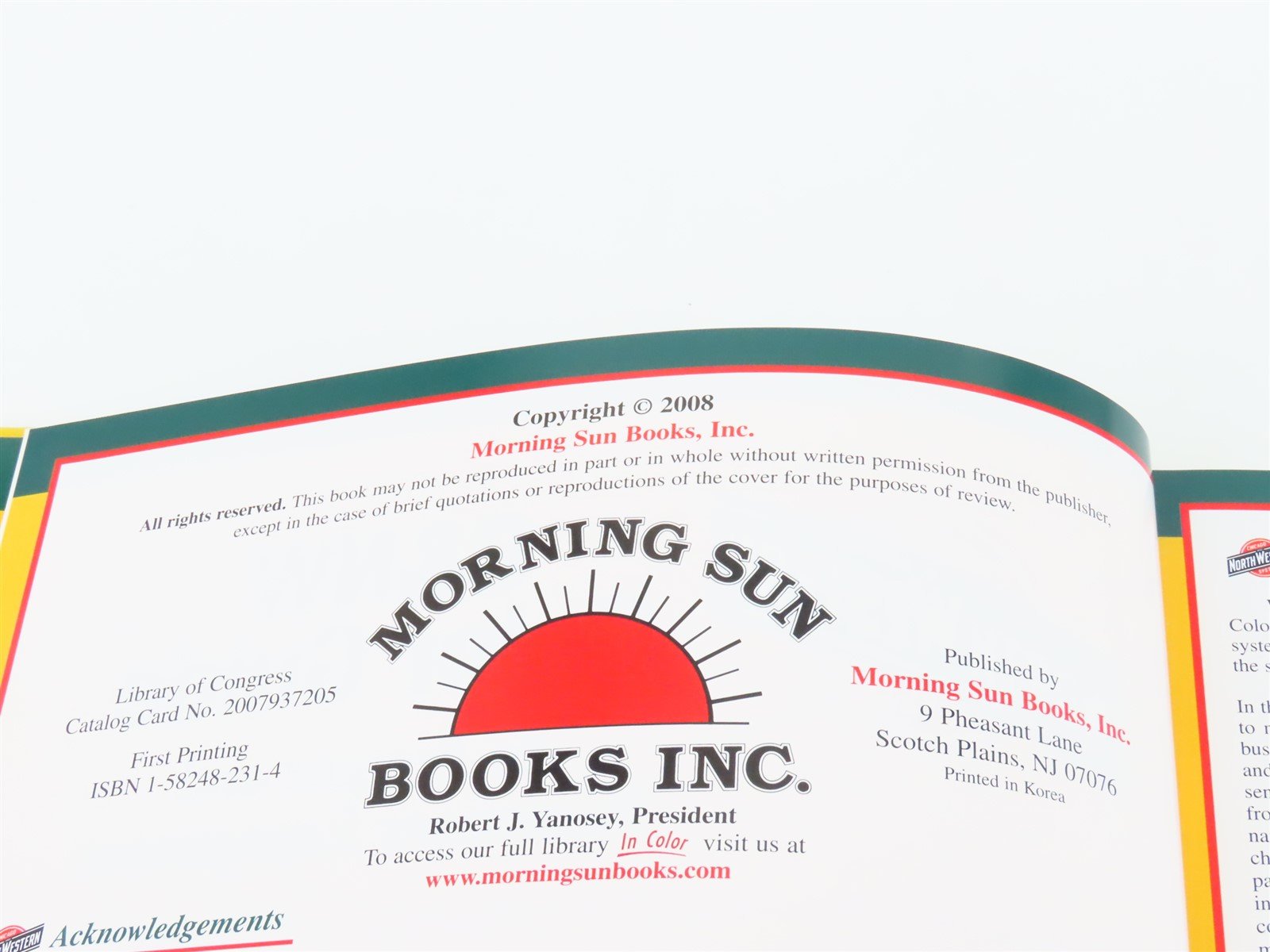 Morning Sun C&NW Color Guide to Freight & Pass. Equip. by Kincaid ©2008 HC book