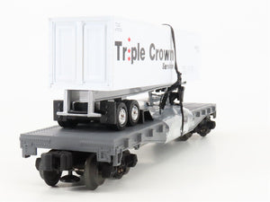 O 3-Rail Lionel 6-17503 NS Norfolk Southern 40' Flat Car w/ Triple Crown Trailer