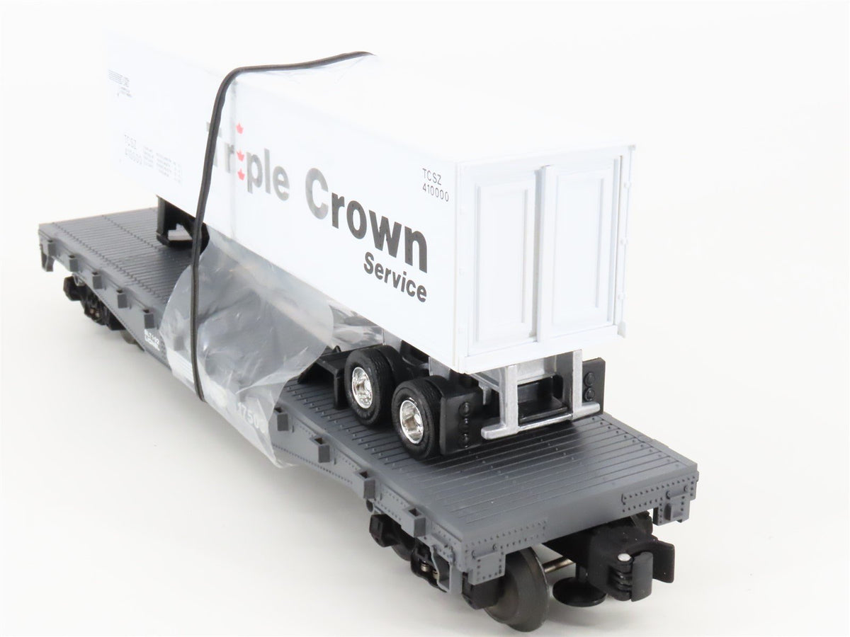 O 3-Rail Lionel 6-17503 NS Norfolk Southern 40&#39; Flat Car w/ Triple Crown Trailer
