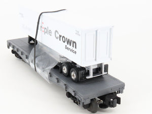 O 3-Rail Lionel 6-17503 NS Norfolk Southern 40' Flat Car w/ Triple Crown Trailer