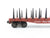 O Gauge 3-Rail Lionel ATSF Santa Fe Railroad Flat Car #9823 w/ Stakes & Load