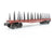 O Gauge 3-Rail Lionel ATSF Santa Fe Railroad Flat Car #9823 w/ Stakes & Load