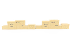 O Gauge 3-Rail Lionel ATSF Santa Fe Railroad Flat Car #9823 w/ Stakes & Load