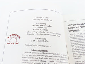 Morning Sun PRR Color Guide to Freight & Passenger Equip. by Sweetland & Yanosey