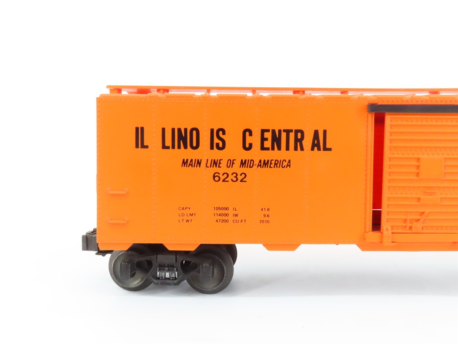 O Gauge 3-Rail Lionel IC Illinois Central Railroad Single Door Box Car #6232
