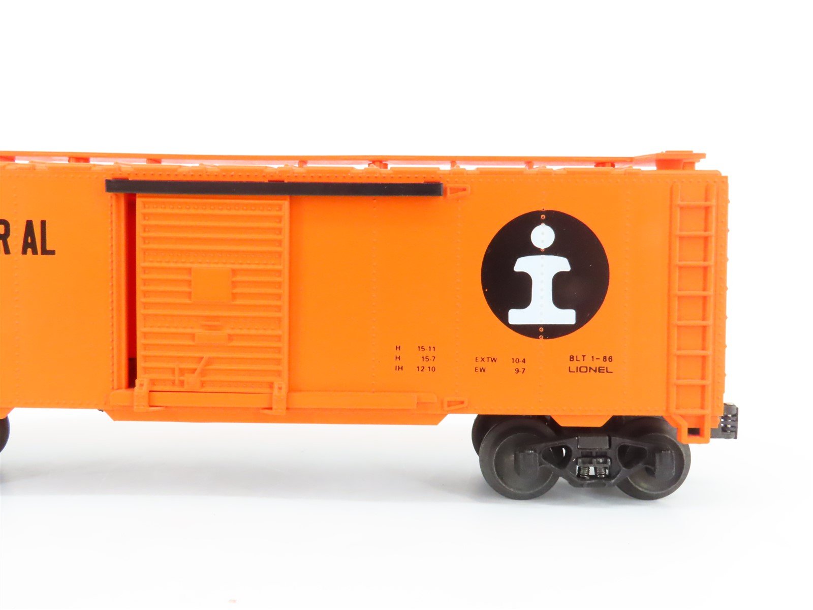 O Gauge 3-Rail Lionel IC Illinois Central Railroad Single Door Box Car #6232