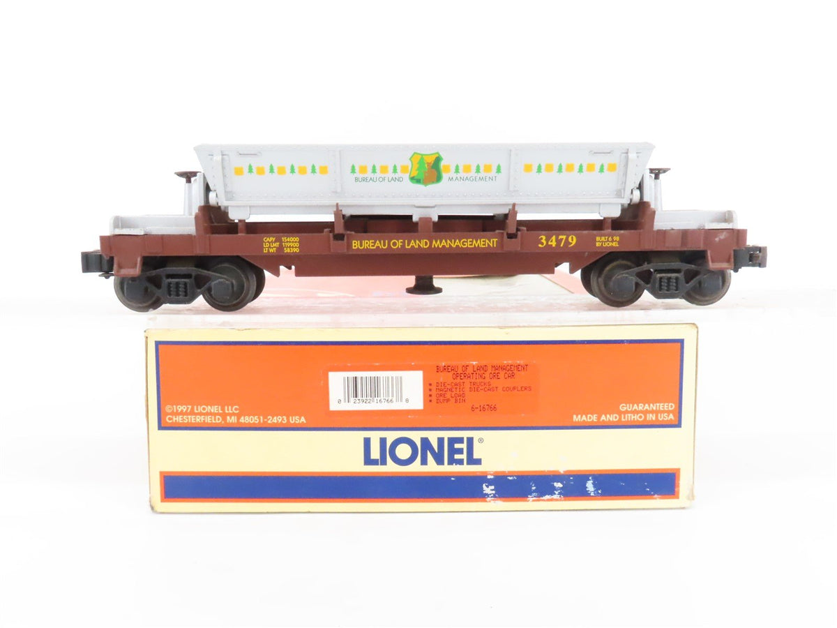 O Gauge 3-Rail Lionel 6-16766 Bureau of Land Management Operating Ore Car #3479