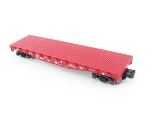 O Gauge 3-Rail Lionel 2143011 ATSF Santa Fe Flat Car #90410 w/ Stakes & Beams
