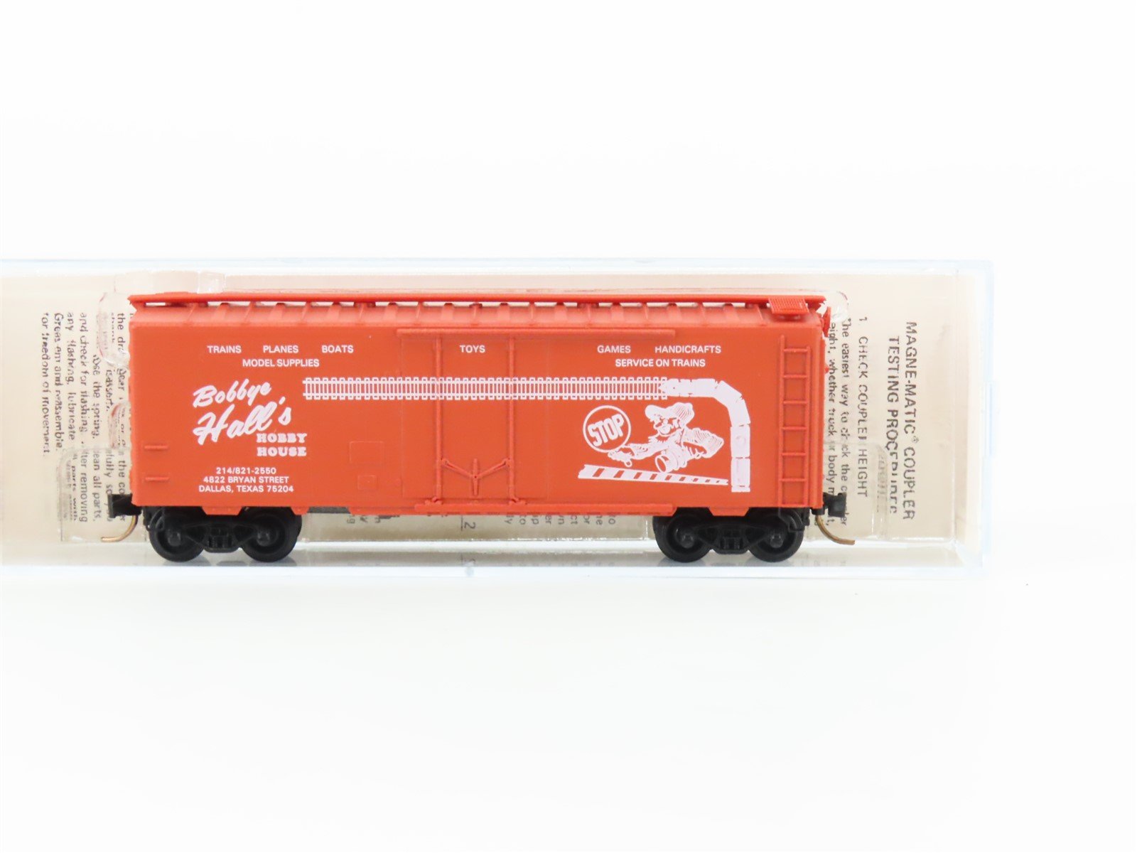 N Scale Micro-Trains/Kadee Bobbye Hall Hobby Shop 1986 40' Single Door Boxcar