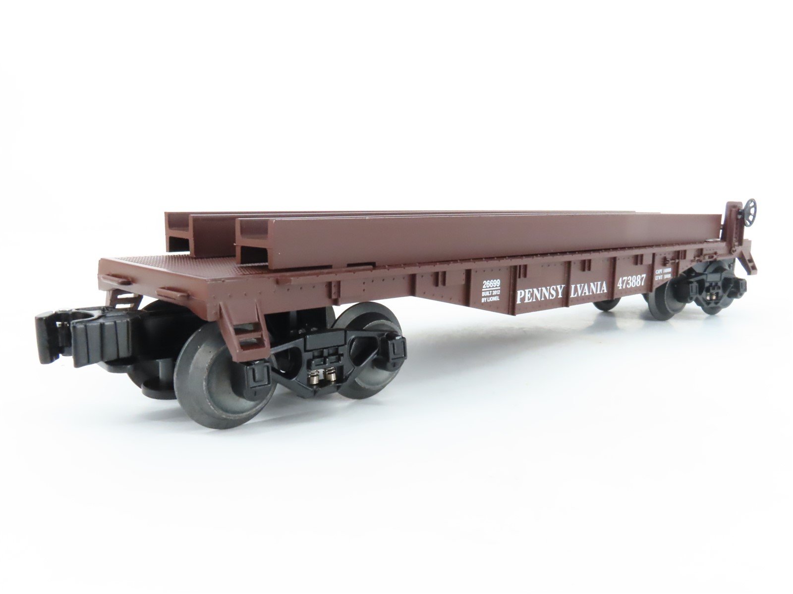 O Gauge 3-Rail Lionel 6-26699 PRR Pennsylvania Flat Car #473887 w/ Wheel Load