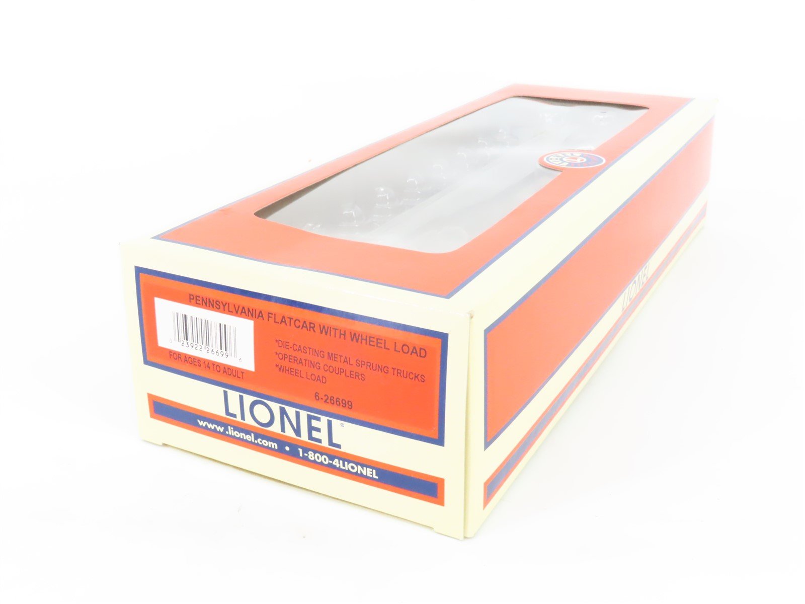 O Gauge 3-Rail Lionel 6-26699 PRR Pennsylvania Flat Car #473887 w/ Wheel Load