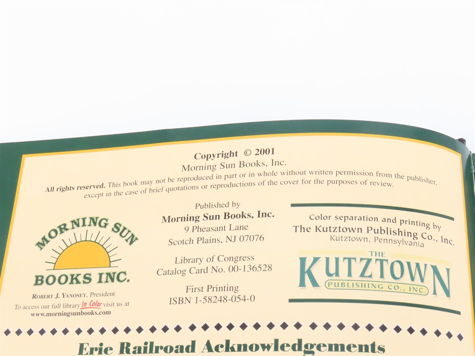 Morning Sun Erie/DL&W Color Guide to Freight & Passenger Equipment ©2001 HC