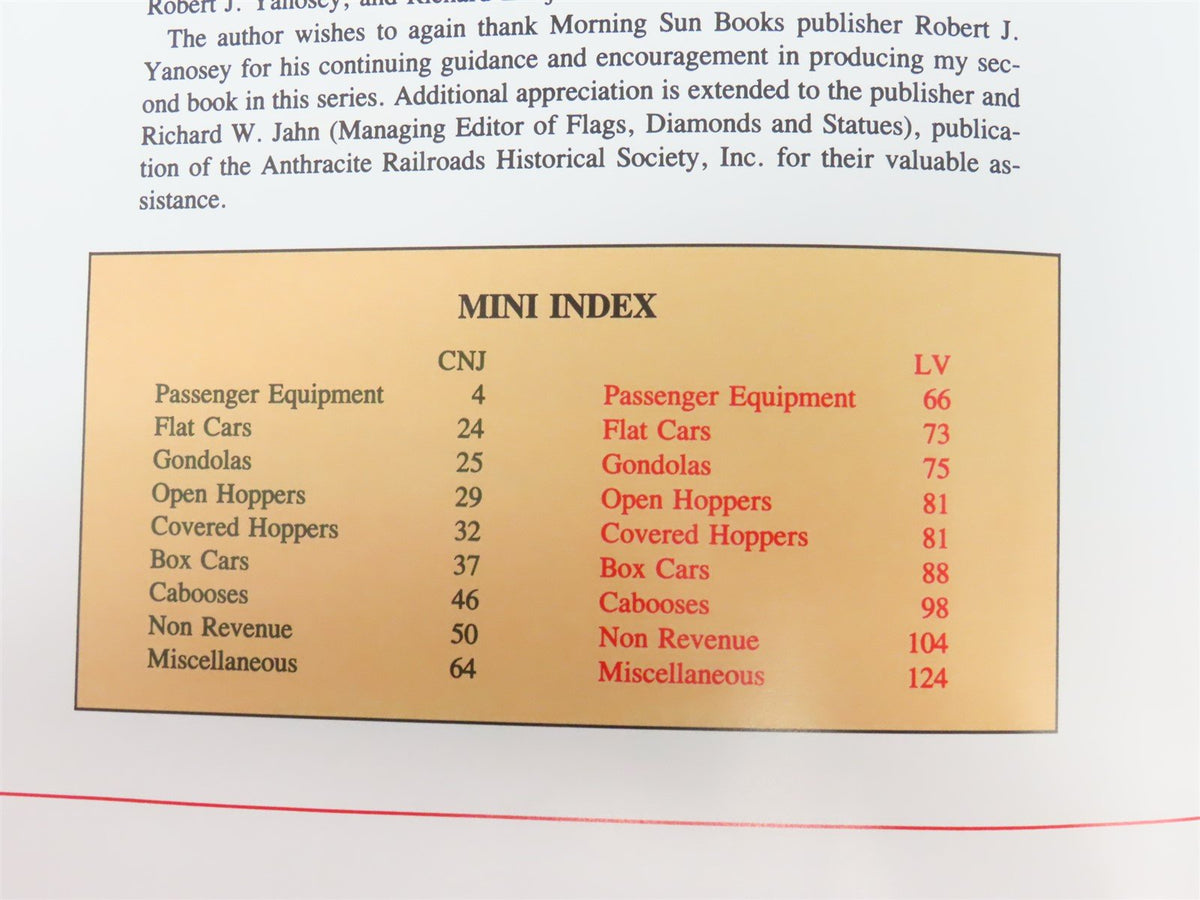 Morning Sun CNJ/LV Color Guide to Freight &amp; Pass. Equip. by Craig Bossler ©1994