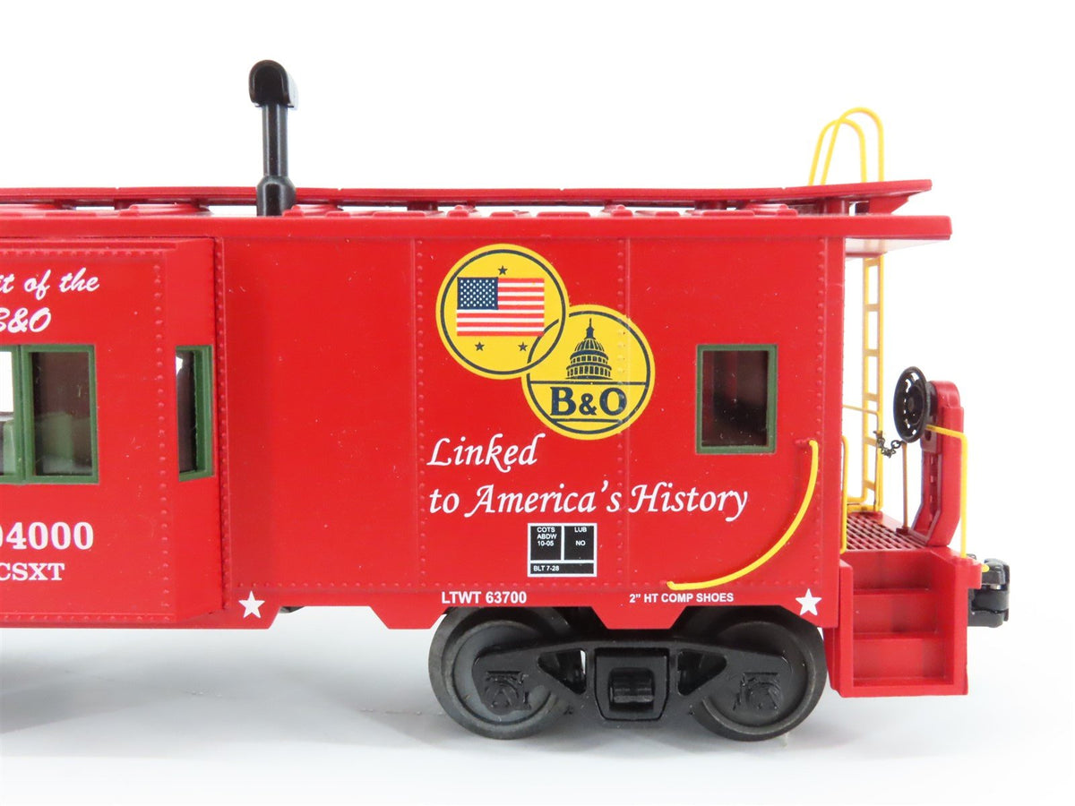 O Gauge 3-Rail MTH 20-91587 CSXT B&amp;O Baltimore &amp; Ohio Bay Window Caboose #904000