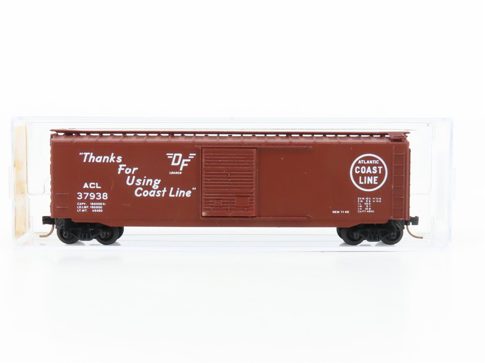 N Micro-Trains/Kadee 31000 ACL "Thanks for Using Coast" 50' Boxcar #37938 Custom